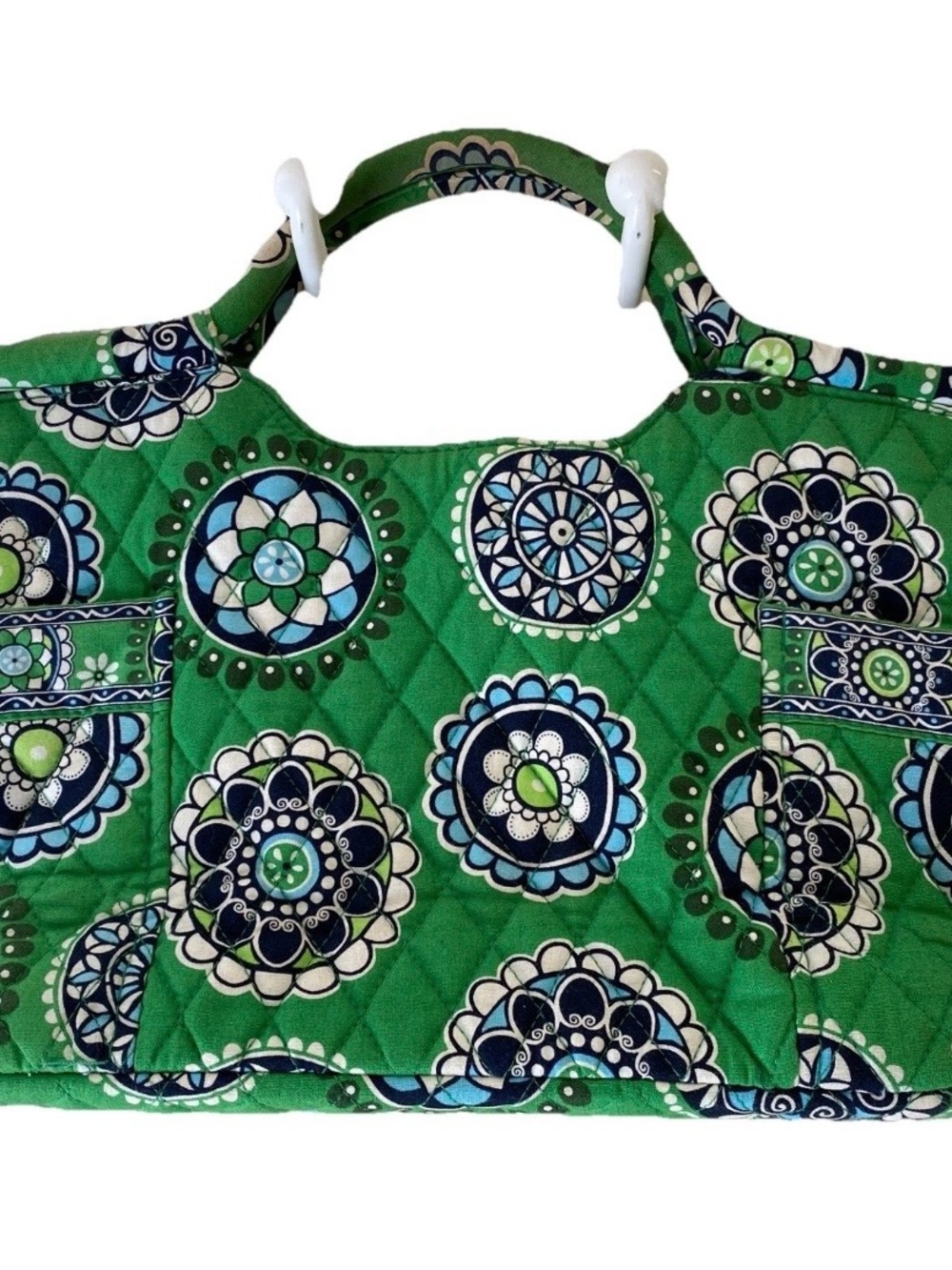Vera Bradley Quilted Handbag Satchel Cupcakes Green Gabby RETIRED